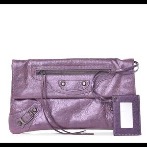 Balenciaga Clutch Metallic Purple